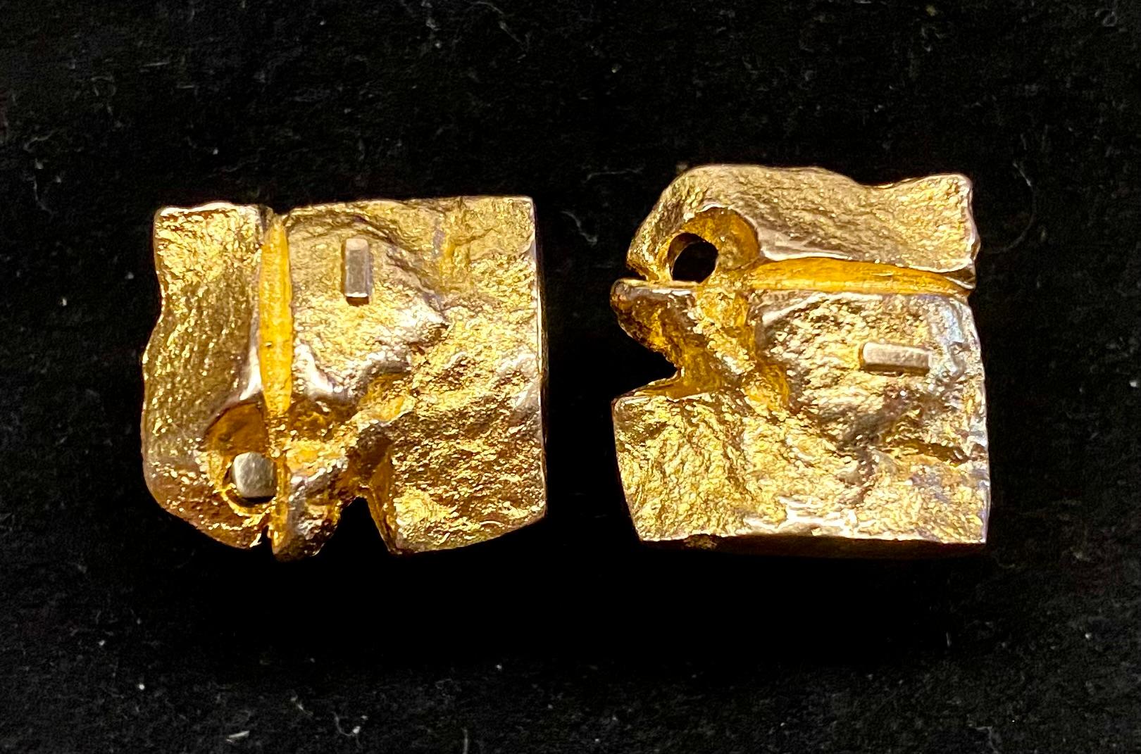 Björn Weckström Boutons de manchette Lapponia en or 14 carats, 1970 2