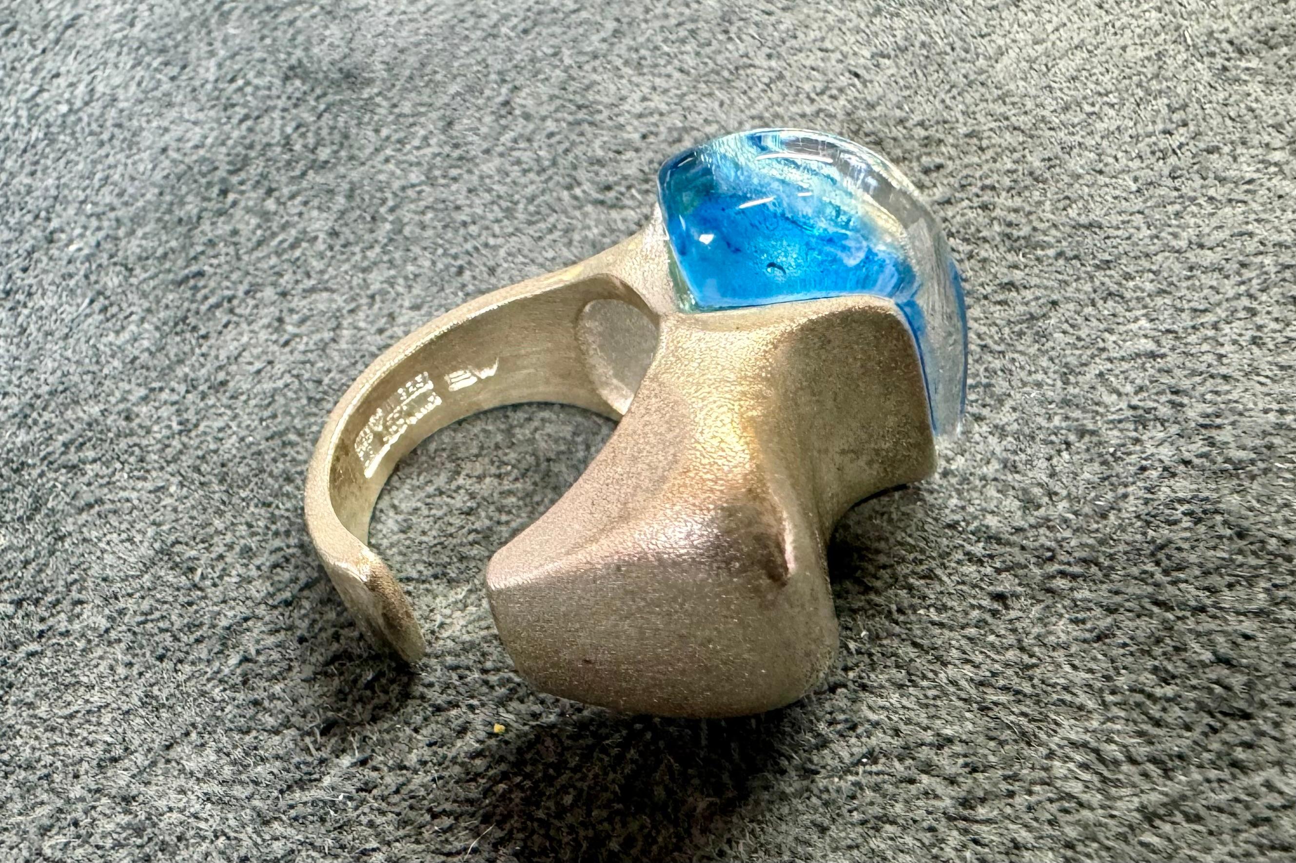 Björn Weckström Lapponia.  Darinas tear, Silver, Acrylic. Lapponia 2012 For Sale 1