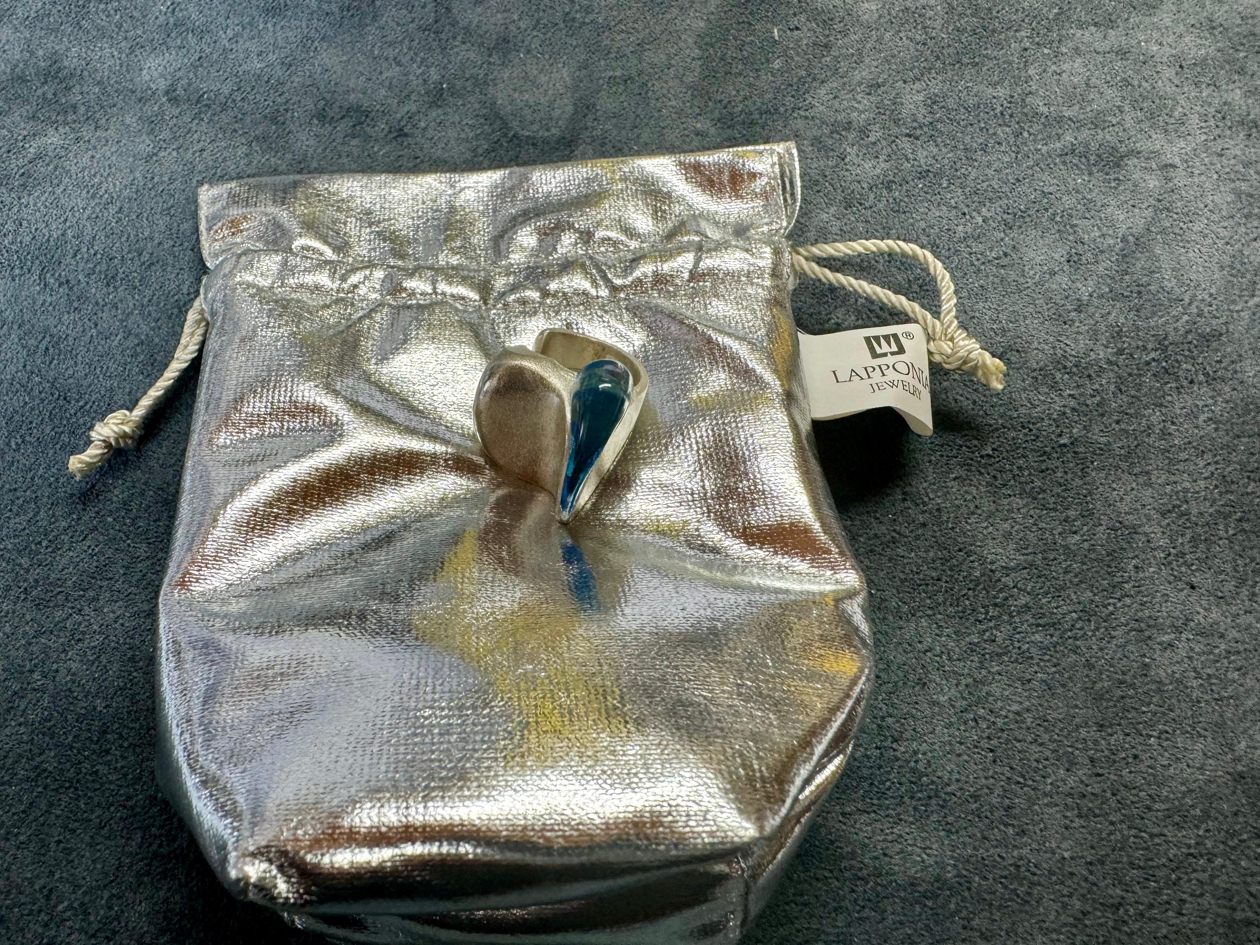 Björn Weckström Lapponia.  Darinas tear, Silver, Acrylic. Lapponia 2012 For Sale 2
