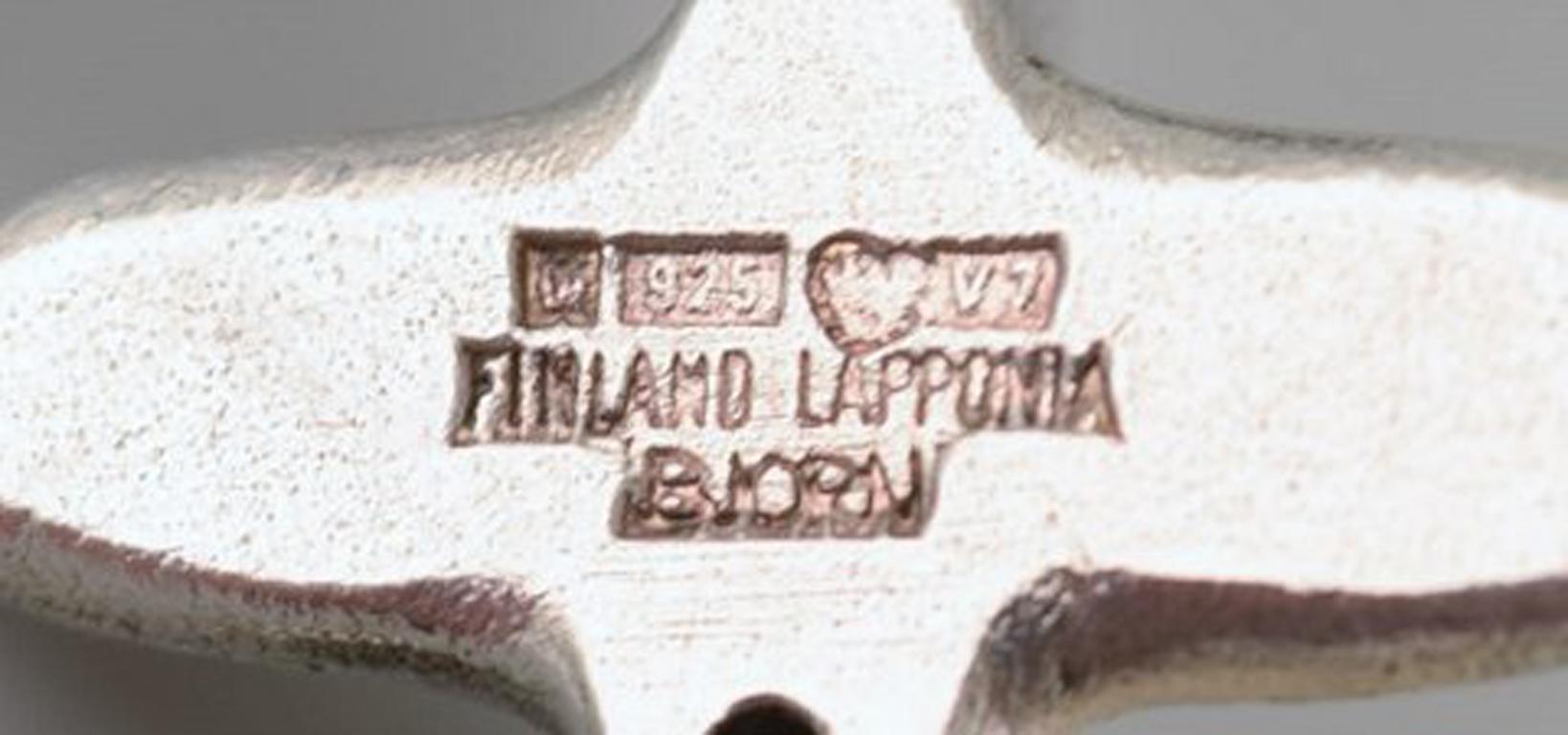 Björn Weckström, Lapponia, Finland, Vintage Modernist Necklace, Sterling Silver In Good Condition In bronshoj, DK