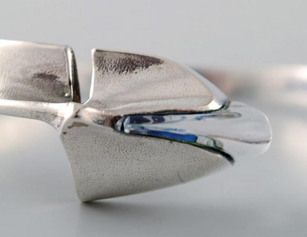 silver bracelet with blue stone