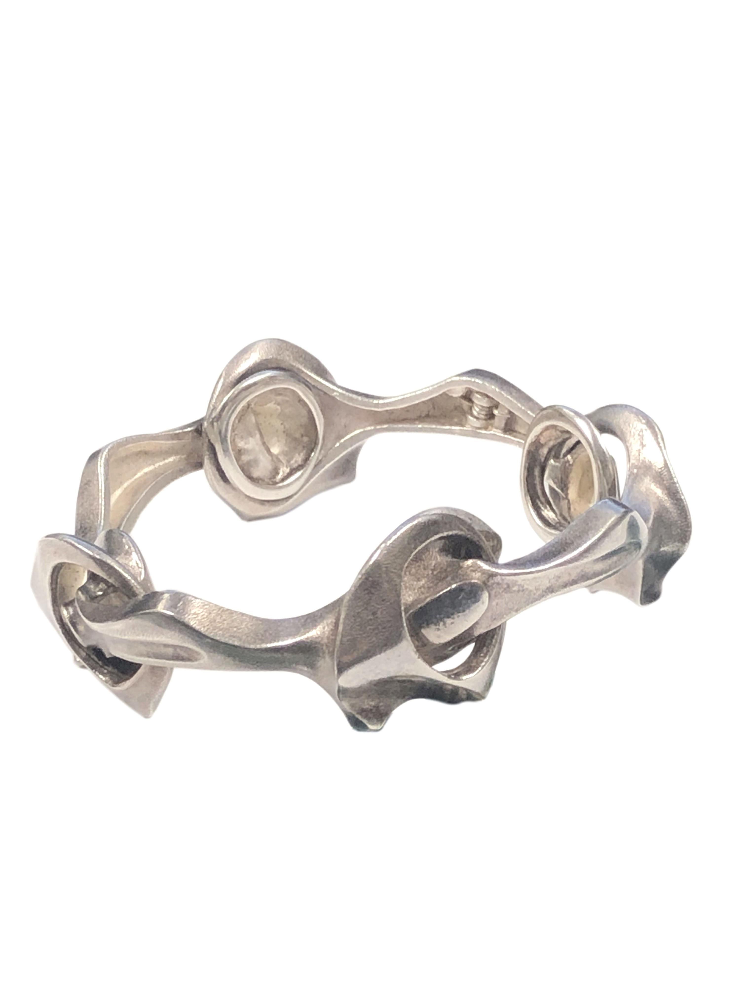 Bjorn Weckstrom Lapponia Kangs Kette Sterling Mid Century Armband (Modernistisch)