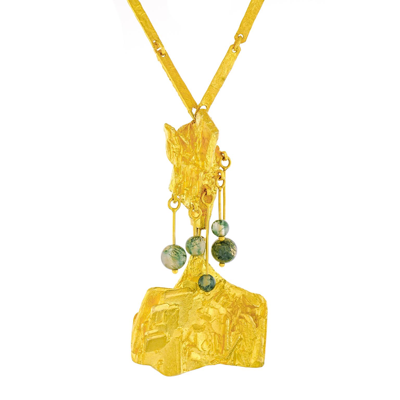 supreme panther gold pendant
