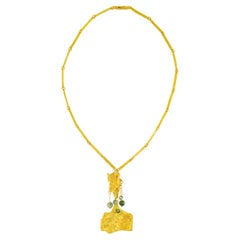 Used Bjorn Weckstrom Modernist Gold Necklace