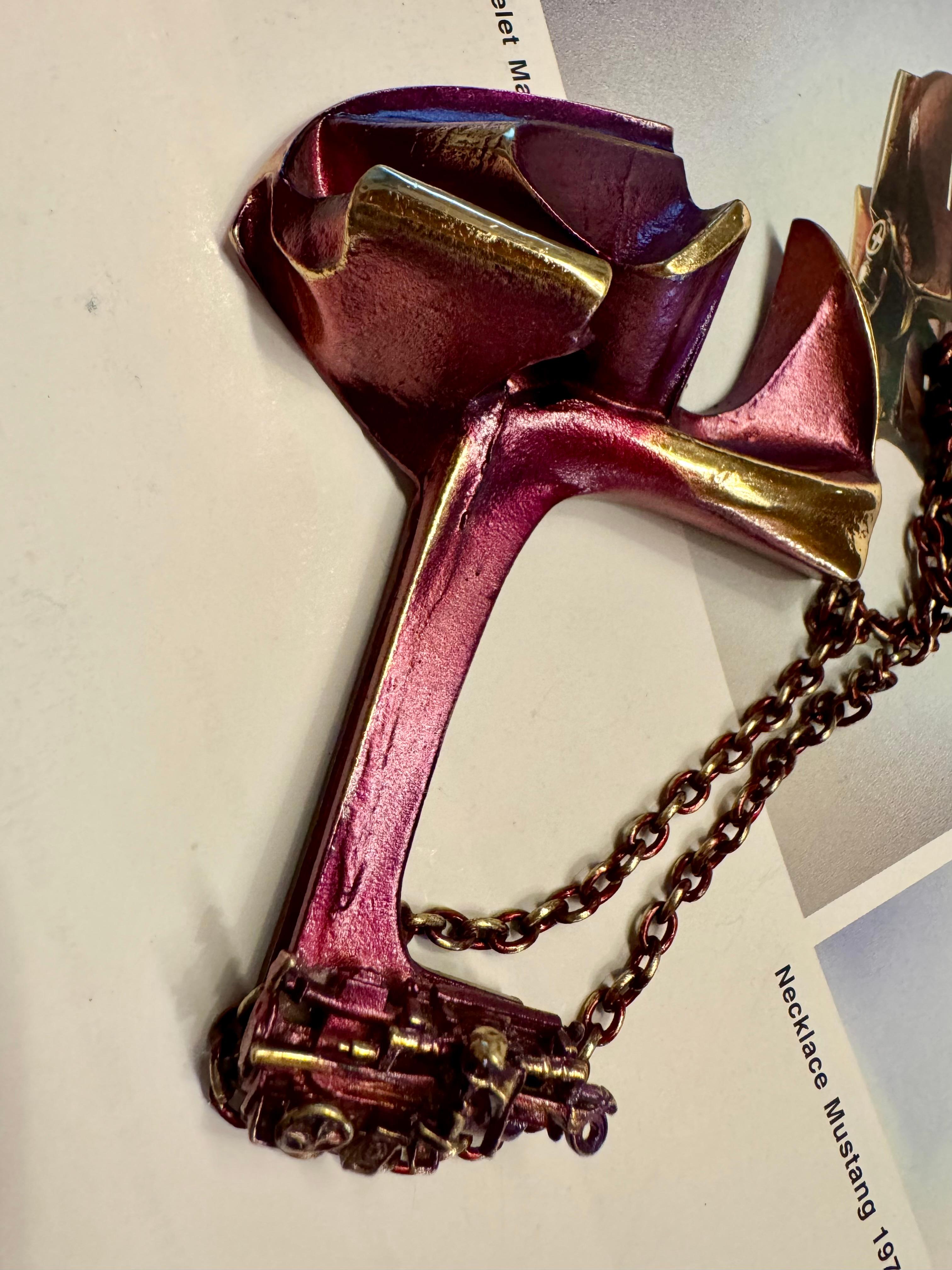 Björn Weckström Mustang Flame Collana in bronzo 1971. Lapponia in vendita 2