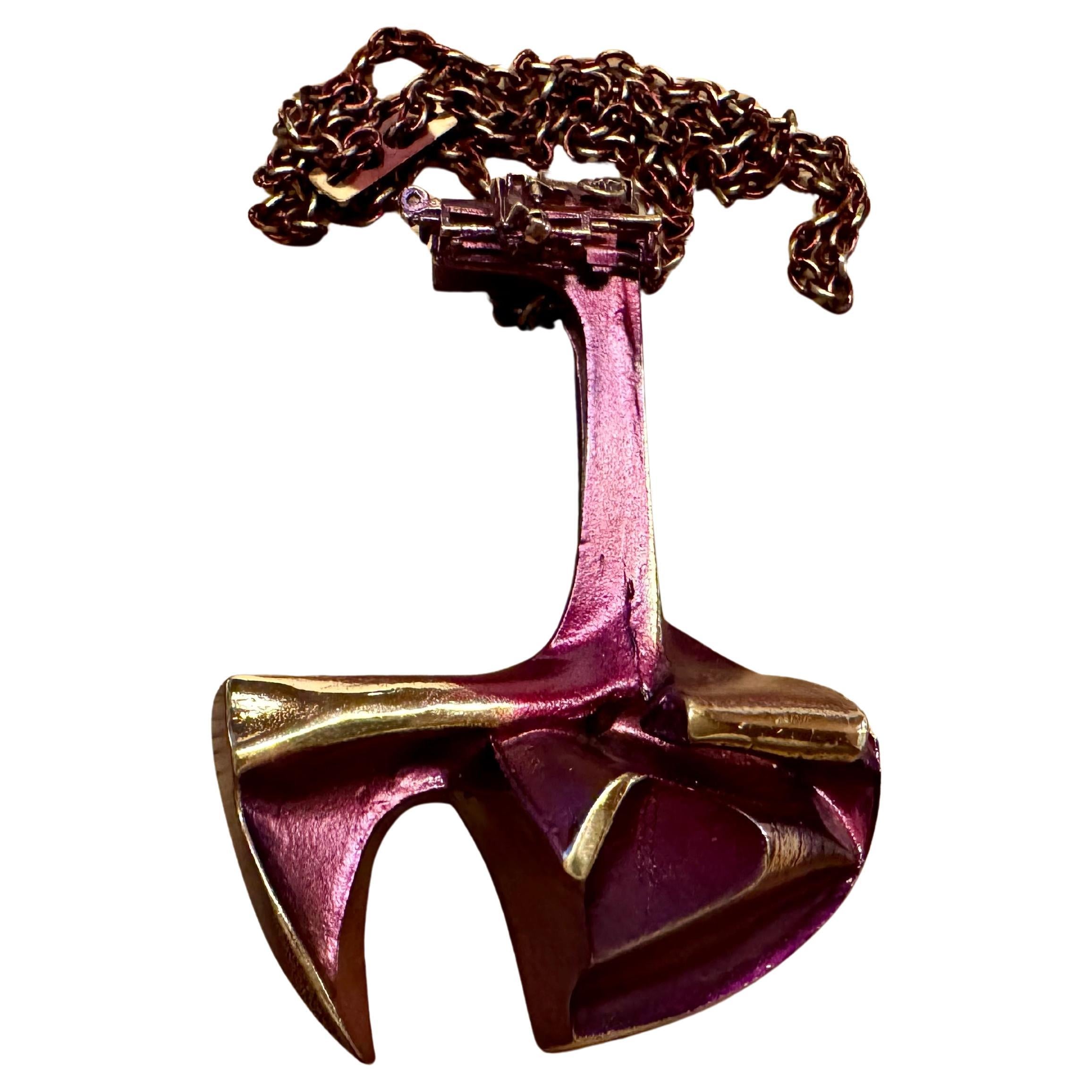 Björn Weckström Mustang Flame Bronze Necklace 1971. Lapponia