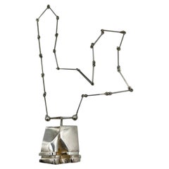 Björn Weckström Necklace "O2X" for Lapponia Sterling Silver Mid Century 1970