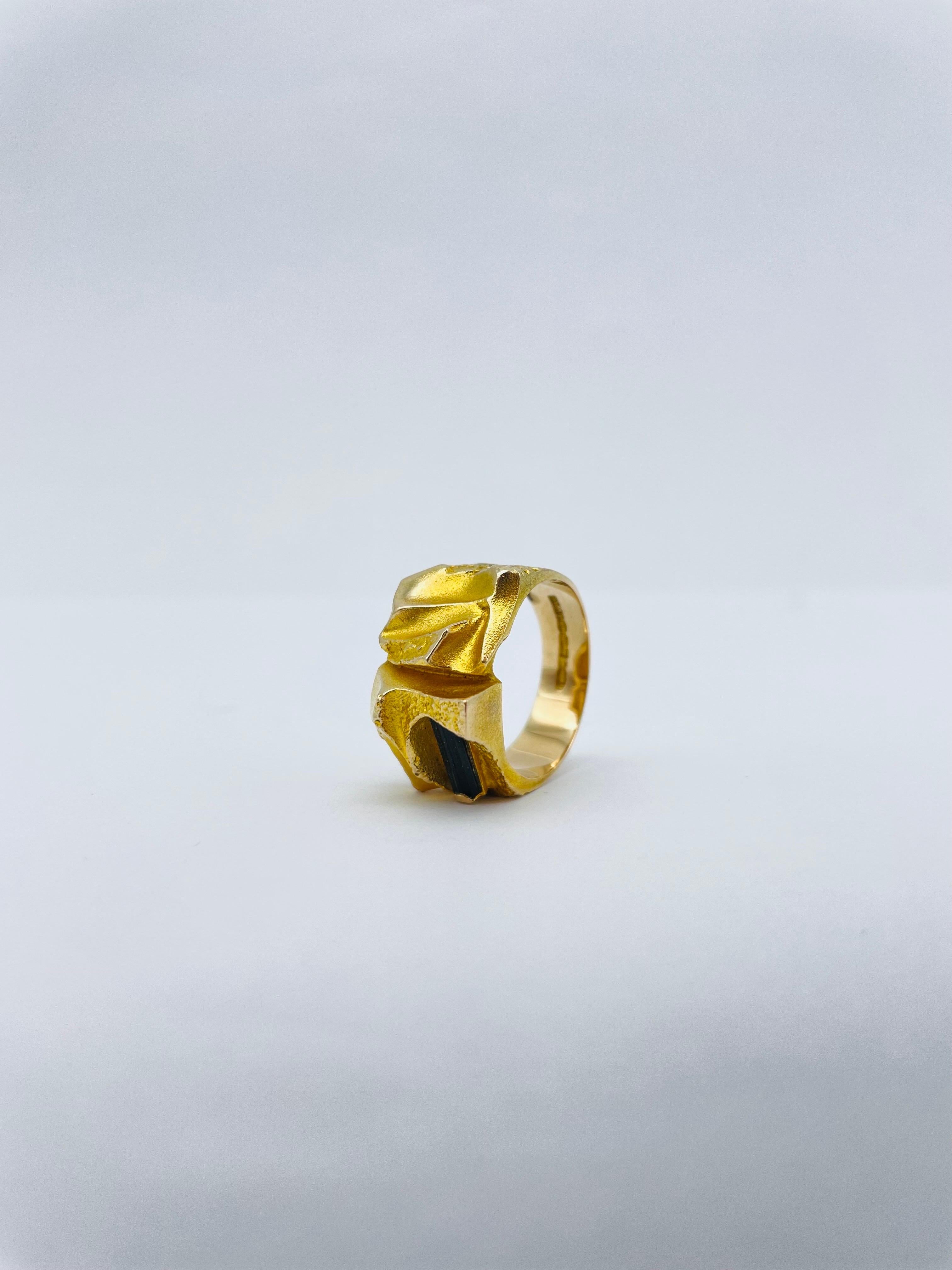Björn Weckström Scandanavian Mid-Century Modernist 14k Yellow Gold For Sale 5