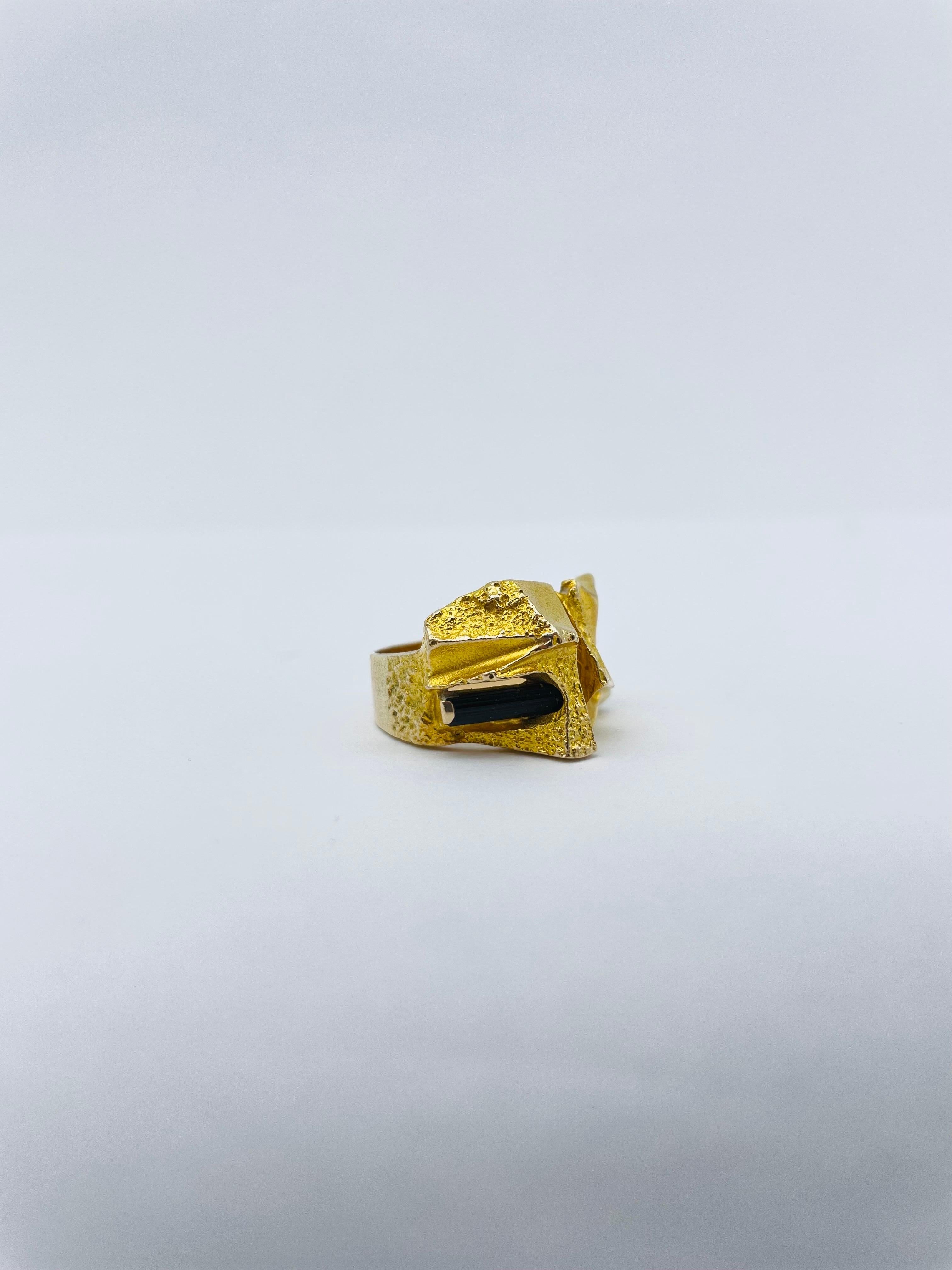 Björn Weckström Scandanavian Mid-Century Modernist 14k Yellow Gold For Sale 4