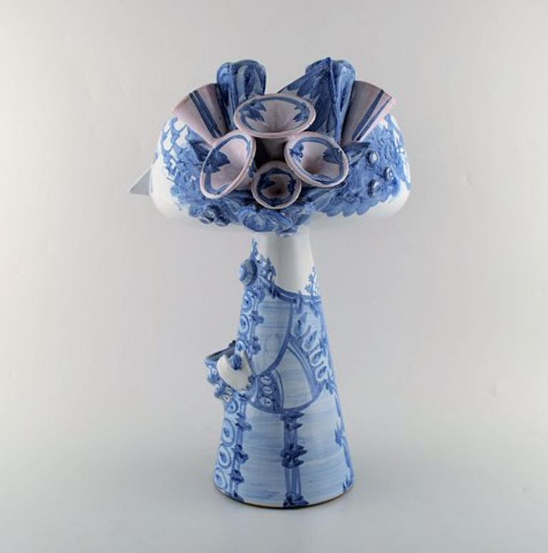 Danish Bjorn Wiinblad 1918-2006, Centerpiece/Vase, Model 'Eva', 1974