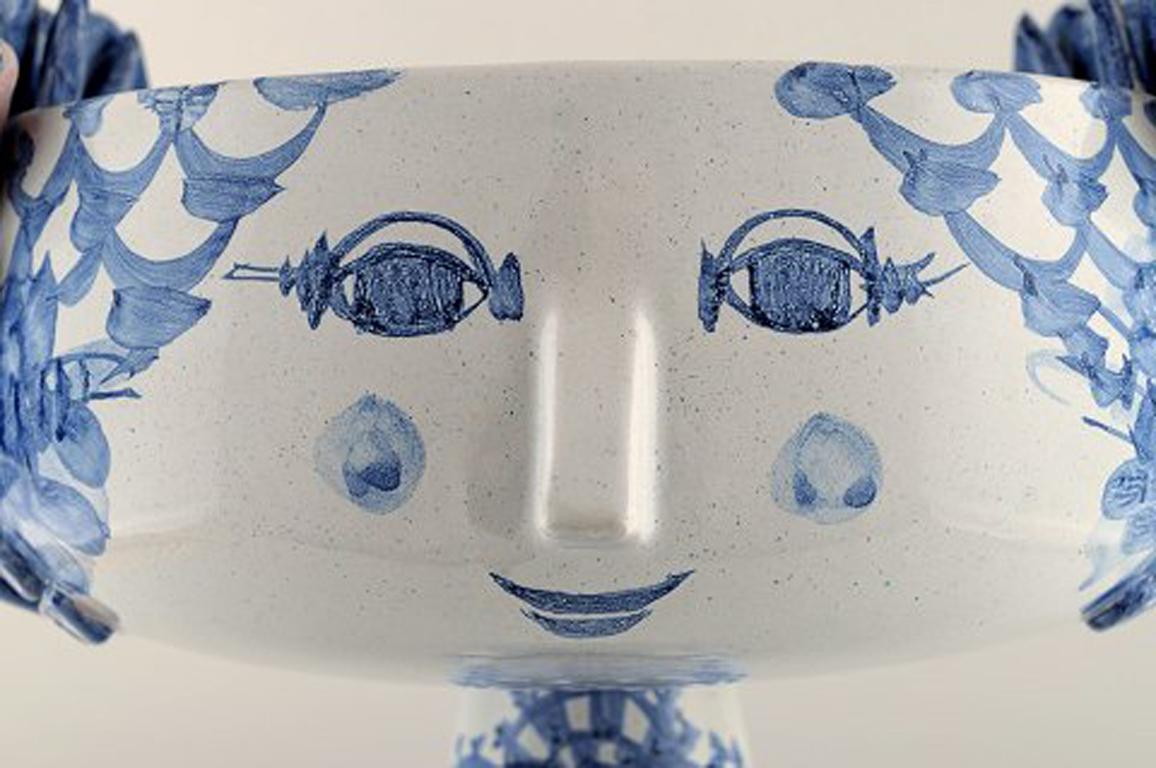 Earthenware Bjorn Wiinblad 1918-2006, Centerpiece/Vase, Model 'Eva', 1974