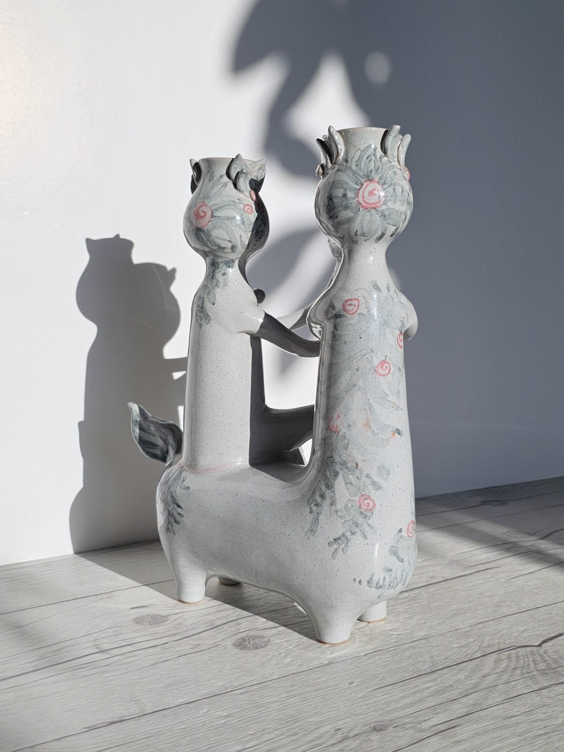 Bjorn Wiinblad, 1959 Centauro e Driade, scultura portacandele, firmato in vendita 2