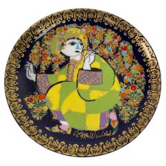 Piatto in porcellana Bjorn Wiinblad ALADIN nel Giardino Incantato di Rosenthal