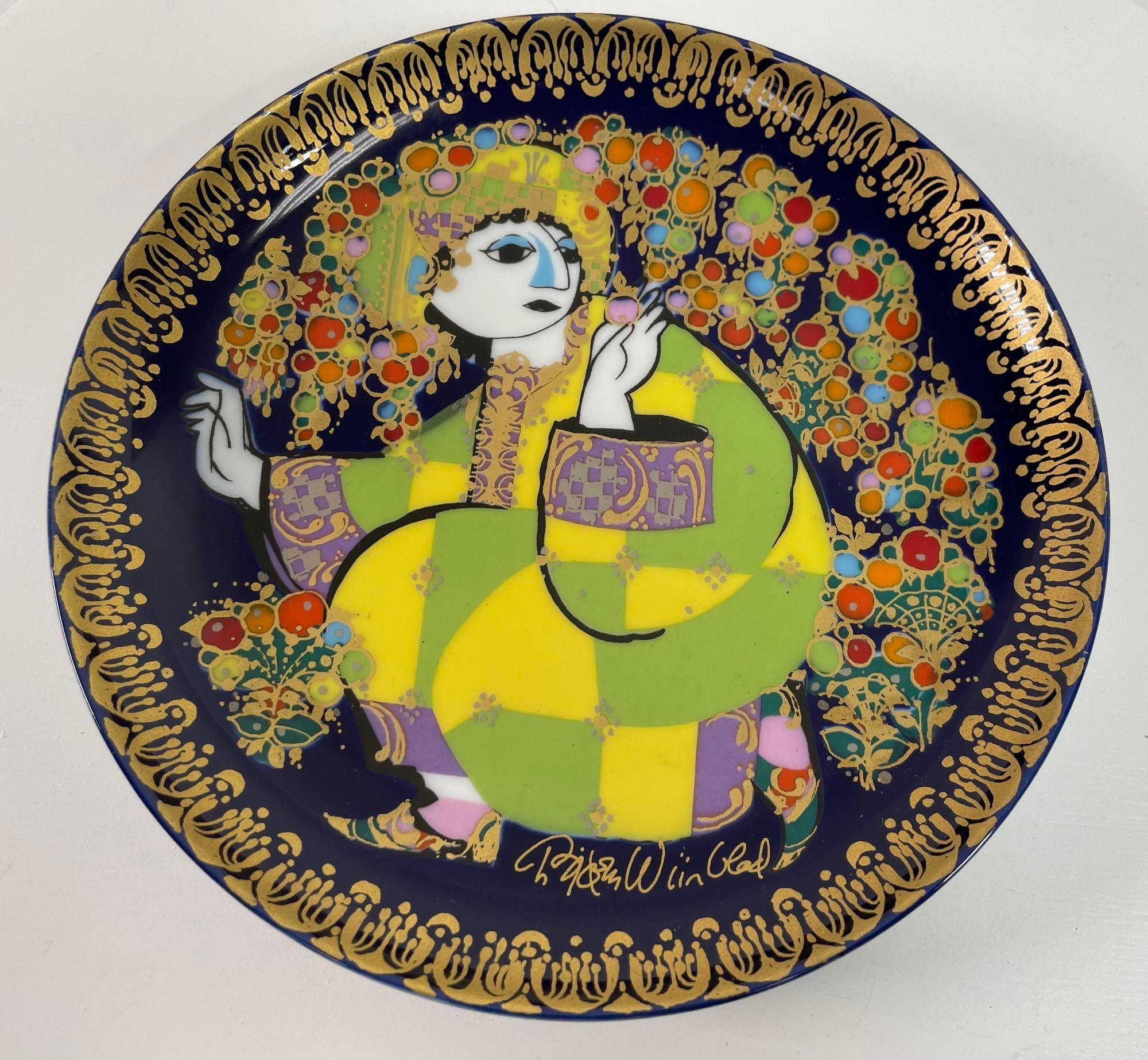 Bjørn Wiinblad wall Plate, produced by Rosenthal.
ALADIN in the Enchanted Garden #4 Wall Plate Bjorn Wiinblad Rosenthal.
Vintage porcelain collector plate by Rosenthal Studio Line, Germany from the series 