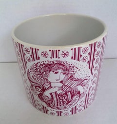 Bjorn Wiinblad Angel with Harp Christmas 1980s Cachepot Rosenthal Studio-Linie