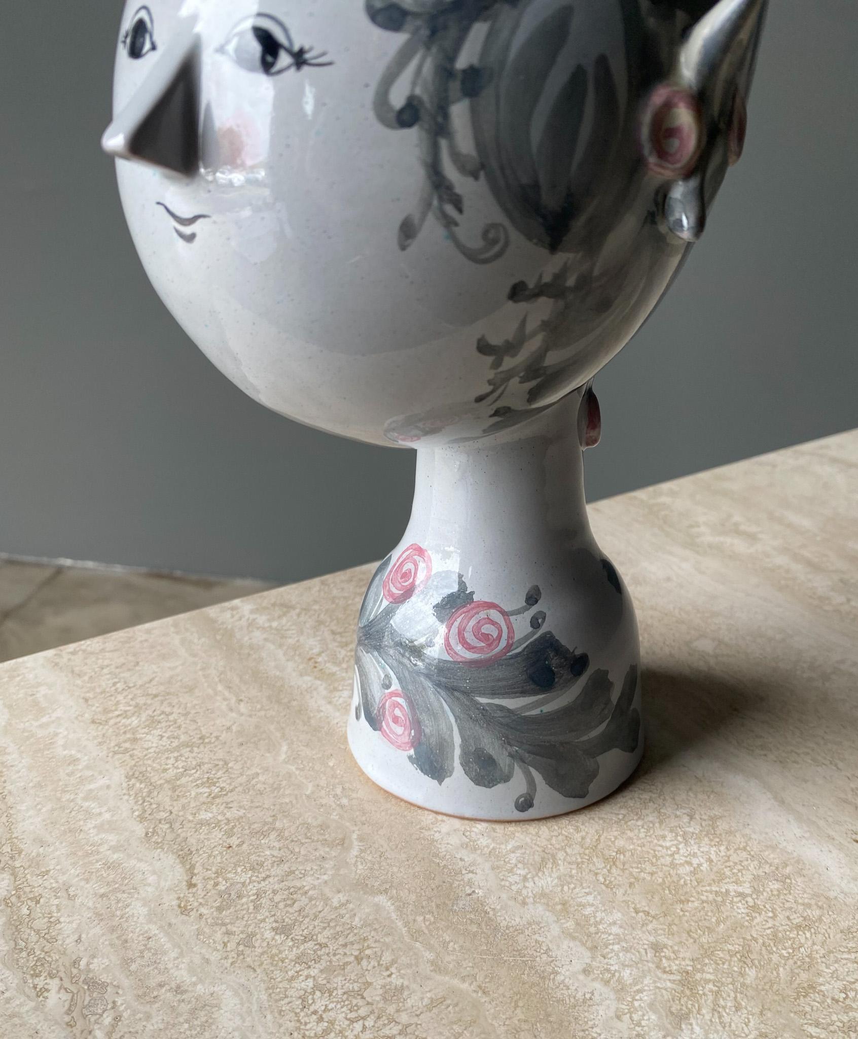 Bjorn Wiinblad Ceramic Vase, circa 1985 6