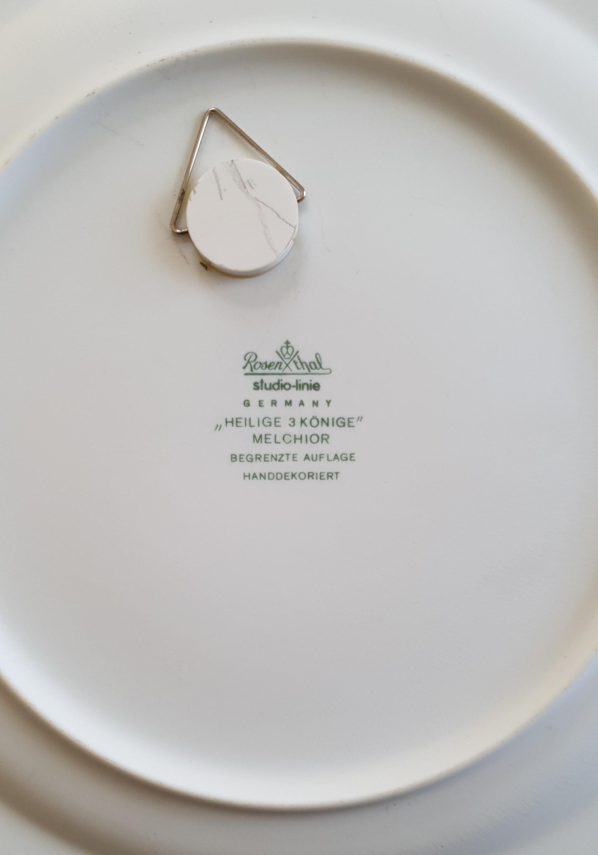 Porcelain Bjorn Wiinblad Christmas Plate 1973 