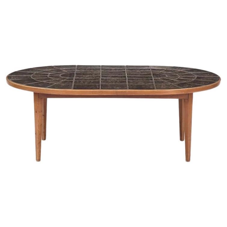 Bjorn Wiinblad Coffee Table w/ Hand Decorated Tiles For Sale