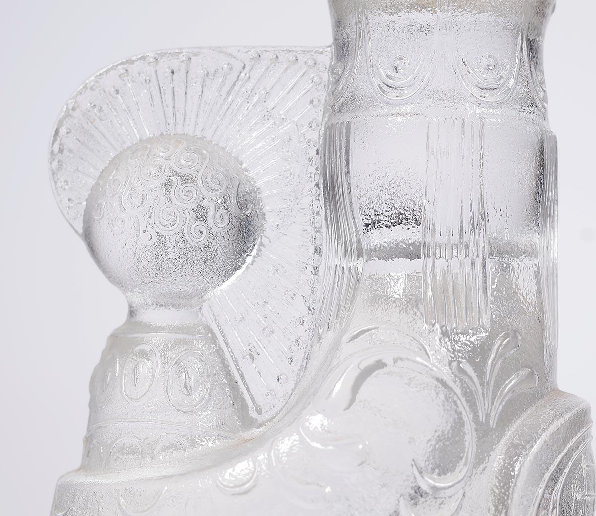 Bjorn Wiinblad crystal glass Mary with child for Rosenthal For Sale 1