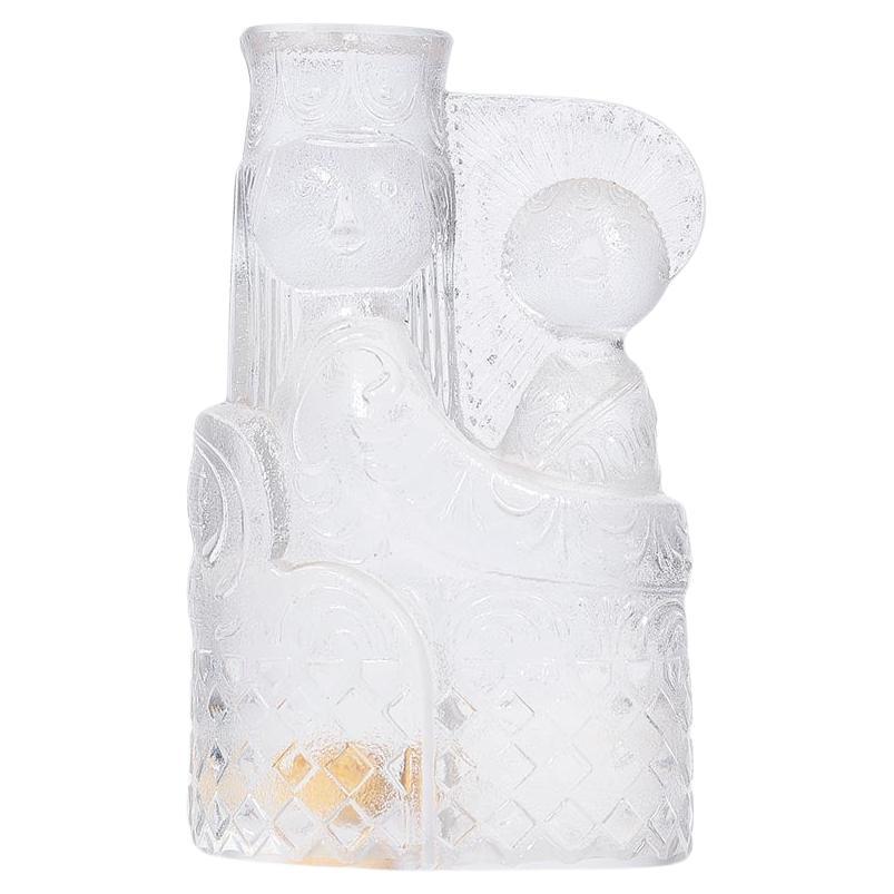 Bjorn Wiinblad crystal glass Mary with child for Rosenthal