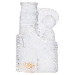 Vintage Bjorn Wiinblad crystal glass Mary with child for Rosenthal