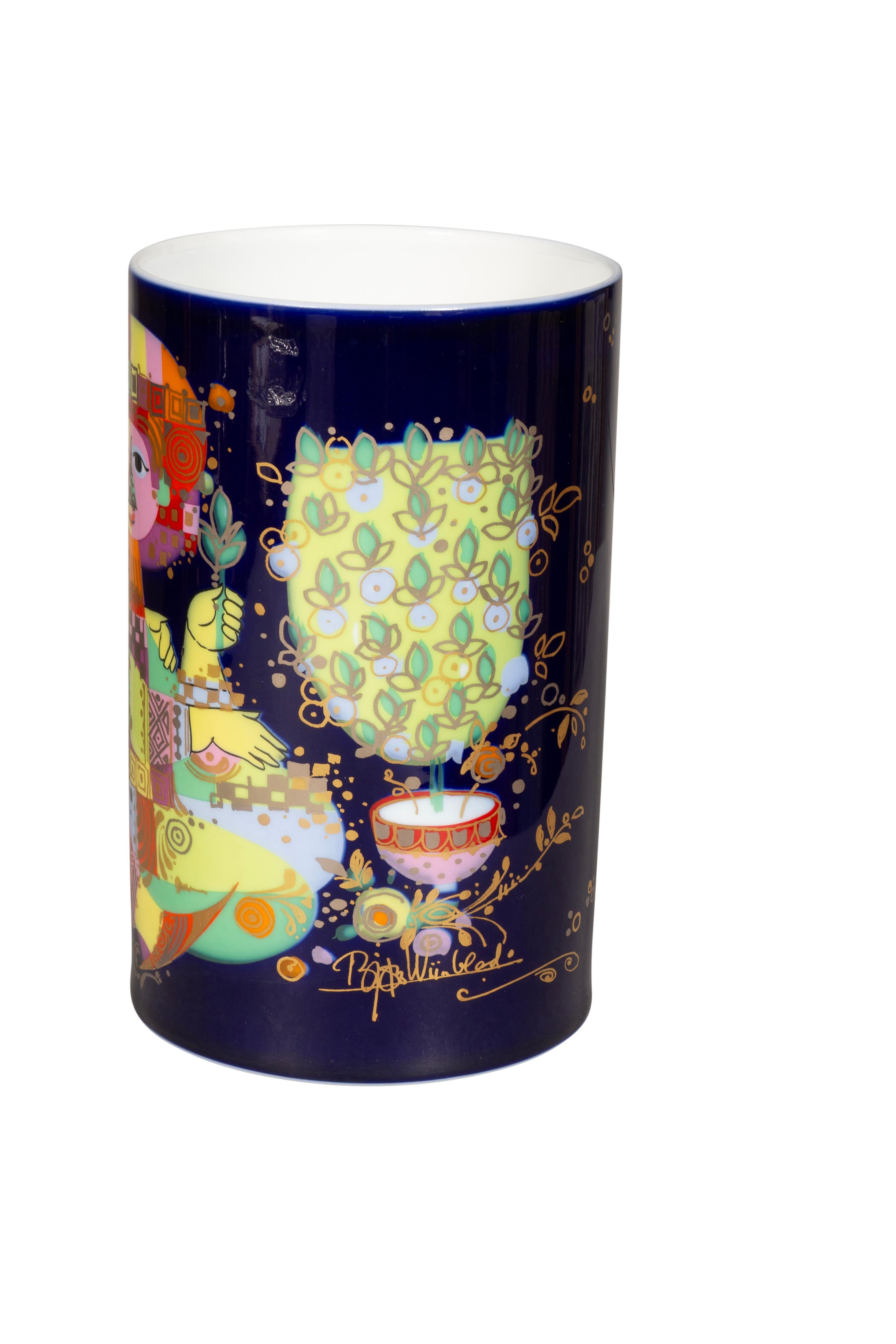 Fine XX secolo Vaso decorato di Bjorn Wiinblad per Rosenthal in vendita