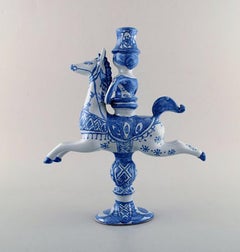 Bjørn Wiinblad Figurine from the Blue House, Candlestick Rider on Horseback