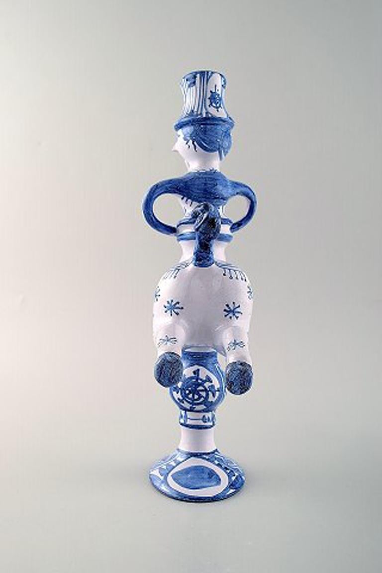 Bjorn Wiinblad-Figur aus dem blauen Haus. Figure/Kerzenständer, 1987 (Dänisch)
