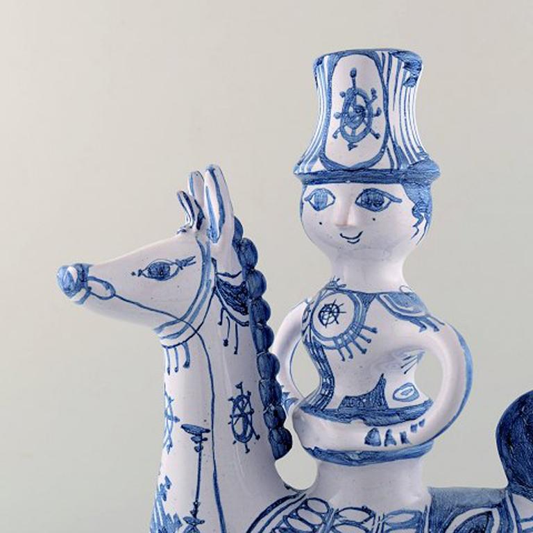 Bjorn Wiinblad-Figur aus dem blauen Haus. Figure/Kerzenständer, 1987 im Zustand „Hervorragend“ in København, Copenhagen
