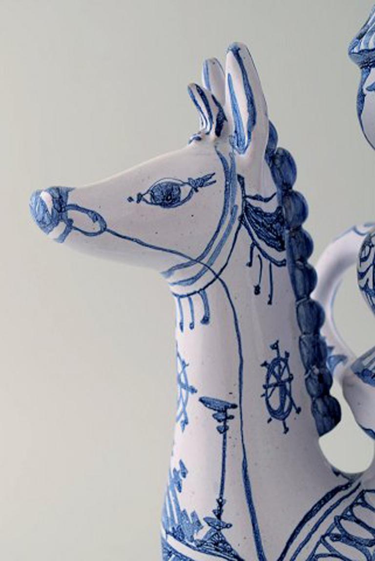 Bjorn Wiinblad-Figur aus dem blauen Haus. Figure/Kerzenständer, 1987 (Keramik)