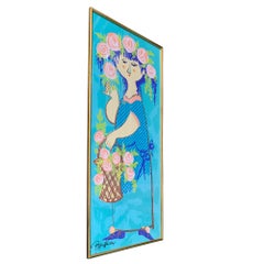 Bjorn Wiinblad "Flora" Screenprint, 1964, Denmark