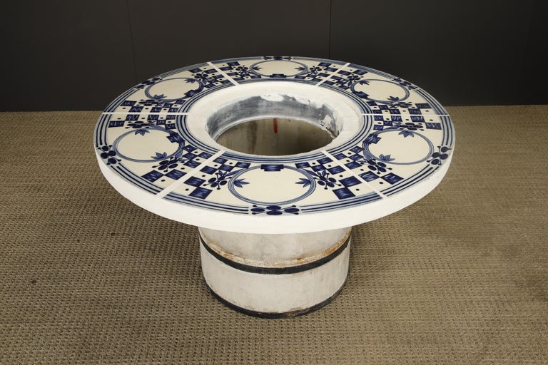 Bjorn Wiinblad for Rosenthal Ceramic Art Tiles Hibachi Grill Table