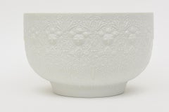 Bjorn Wiinblad For Rosenthal Mat White Bisque Porcelain Monumental Face Bowl