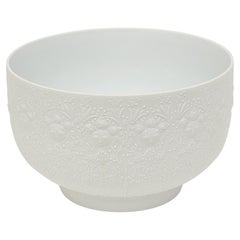 Bjorn Wiinblad For Rosenthal Mat White Bisque Porcelain Monumental Face Bowl