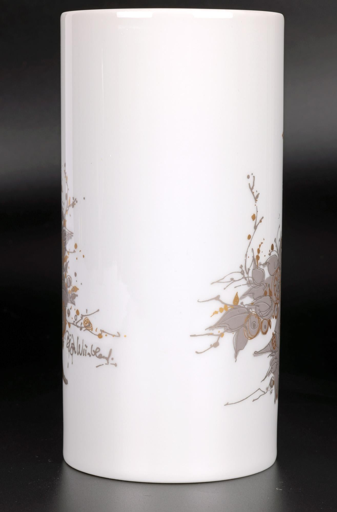 Bjorn Wiinblad for Rosenthal Midcentury Porcelain Empress Samuramat Vase For Sale 6