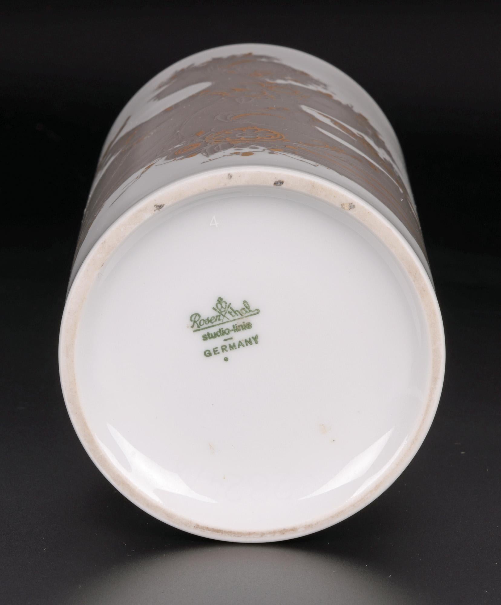 Bjorn Wiinblad for Rosenthal Midcentury Porcelain Empress Samuramat Vase For Sale 7