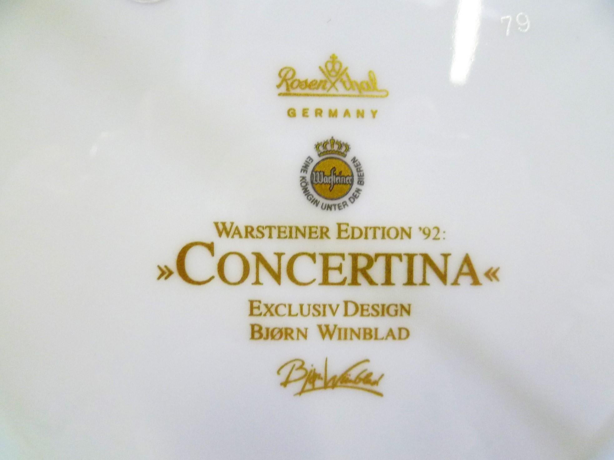 Bjorn Wiinblad for Rosenthal Pair of Concertina Porcelain Decorative Plates 1