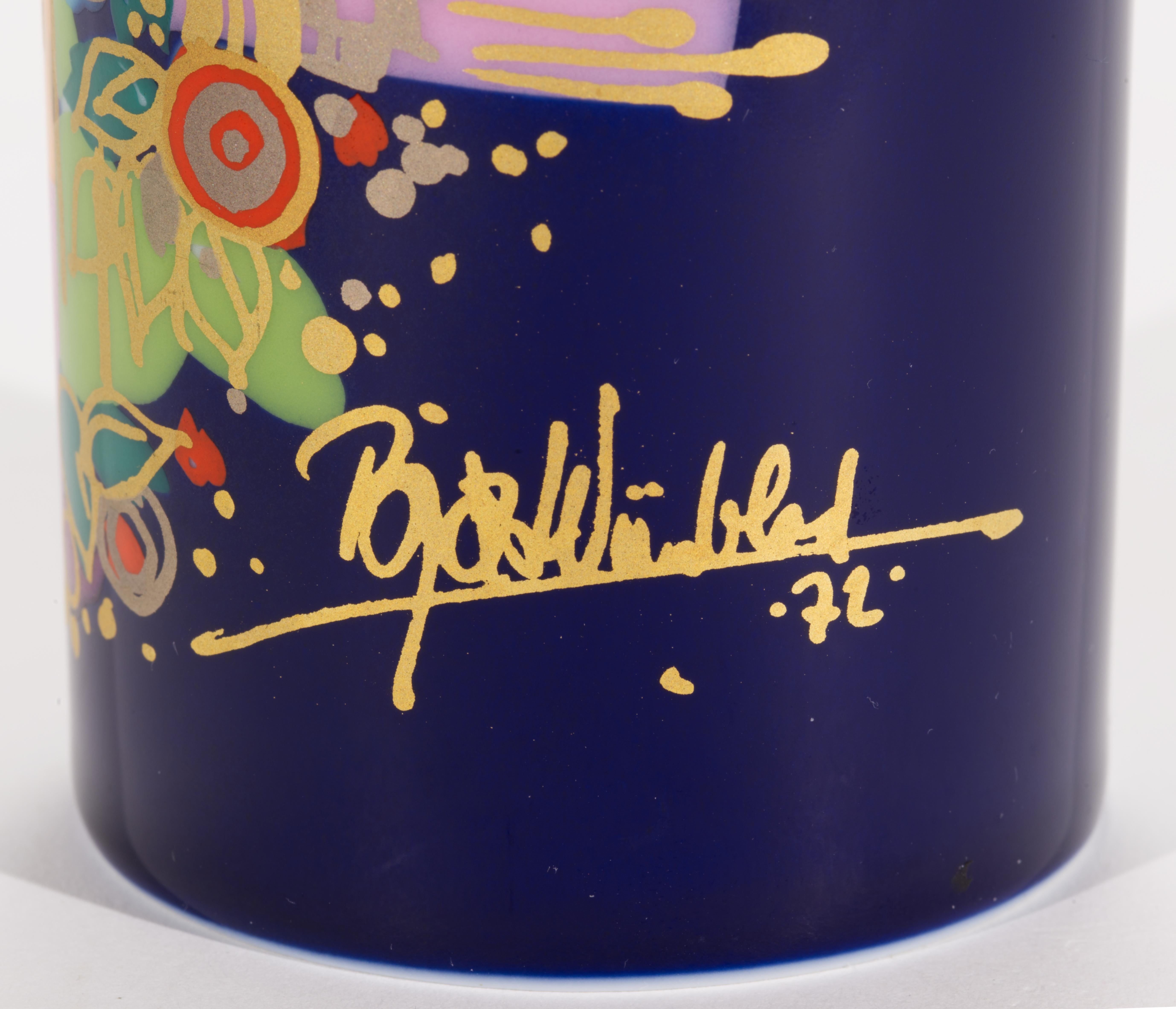 Mid-Century moderno Vaso in porcellana Bjorn Wiinblad per Rosenthal, serie 1001 Nights in vendita