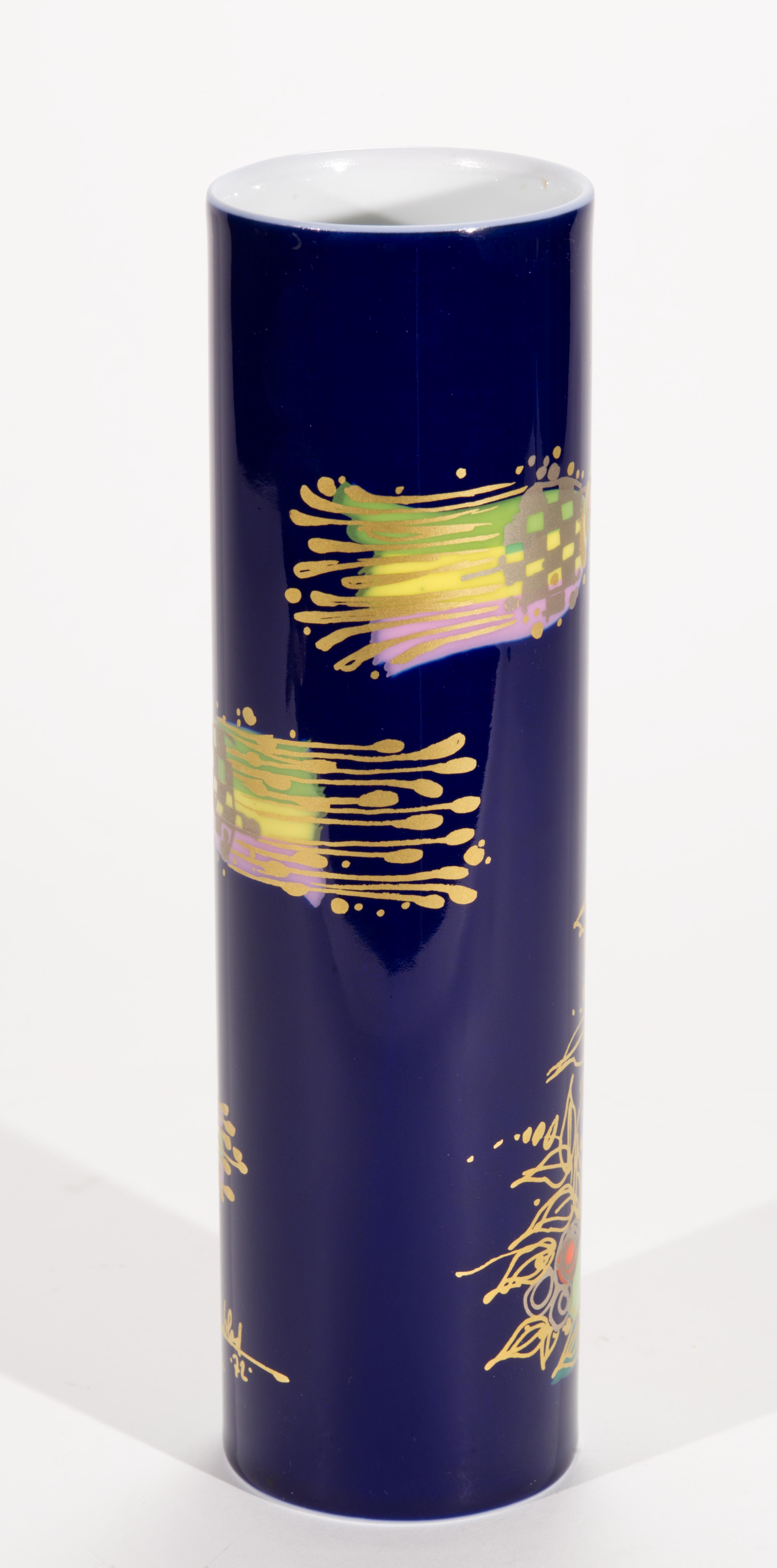 Fatto a mano Vaso in porcellana Bjorn Wiinblad per Rosenthal, serie 1001 Nights in vendita
