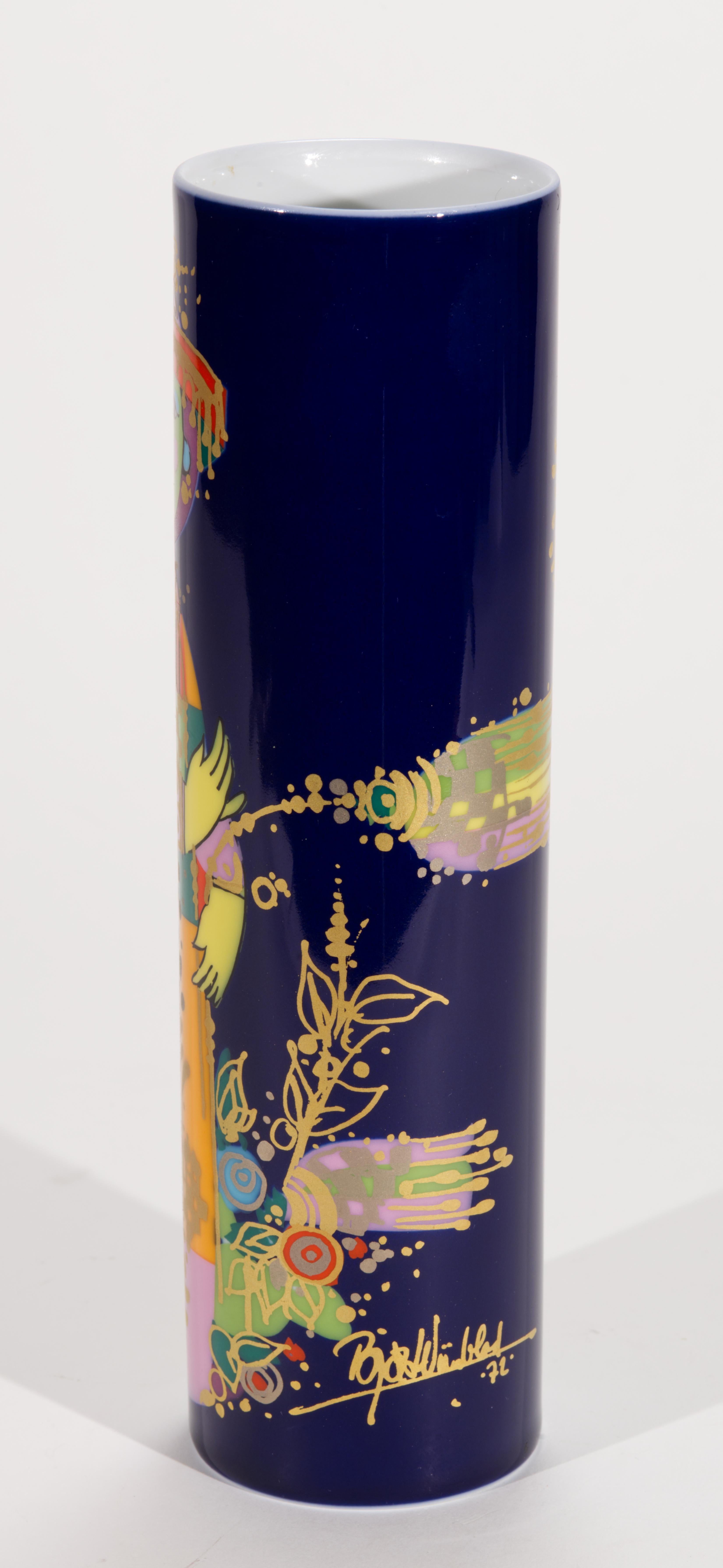 Vaso in porcellana Bjorn Wiinblad per Rosenthal, serie 1001 Nights In condizioni buone in vendita a Clifton Springs, NY