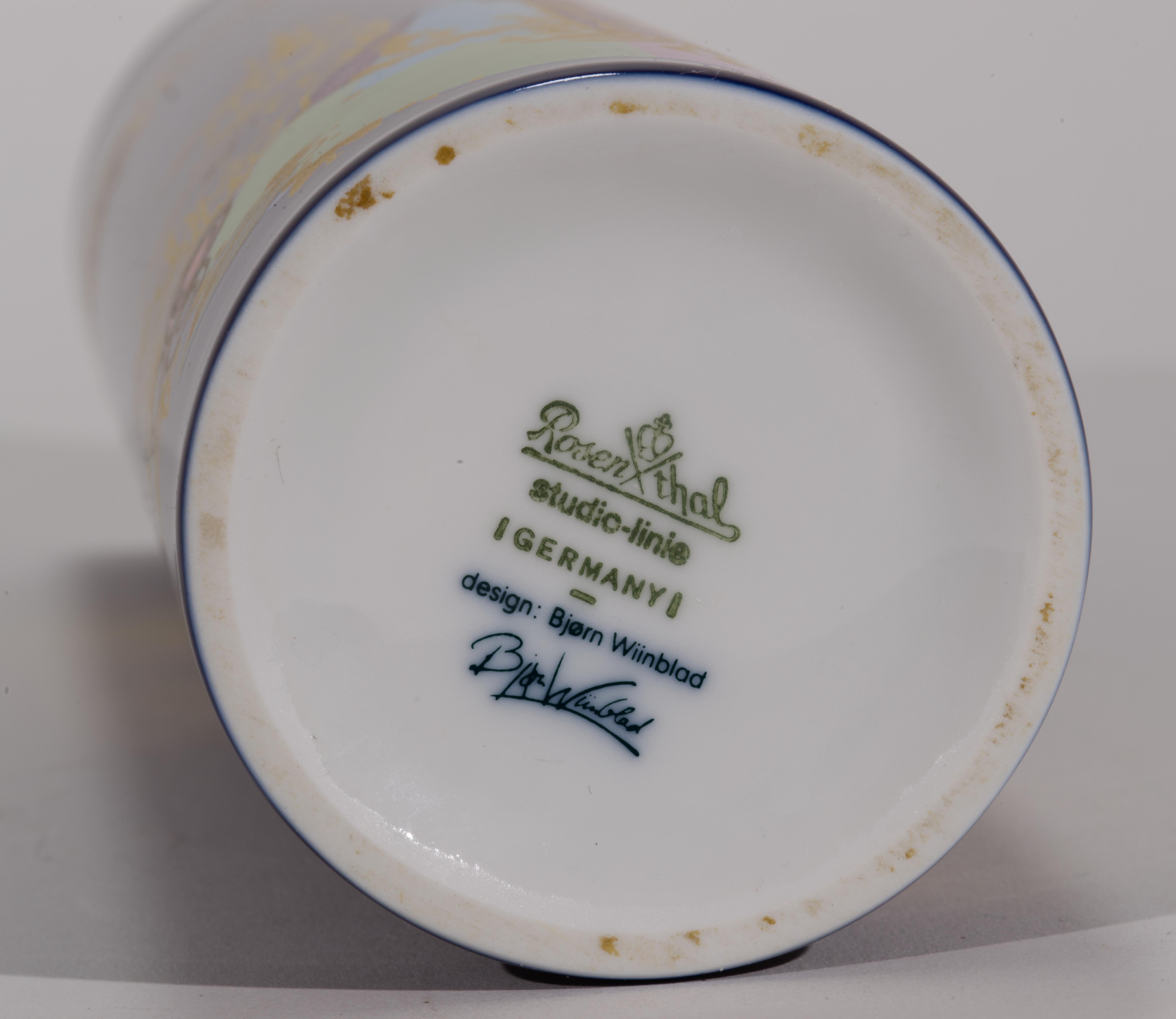 Ceramica Vaso in porcellana Bjorn Wiinblad per Rosenthal, serie 1001 Nights in vendita