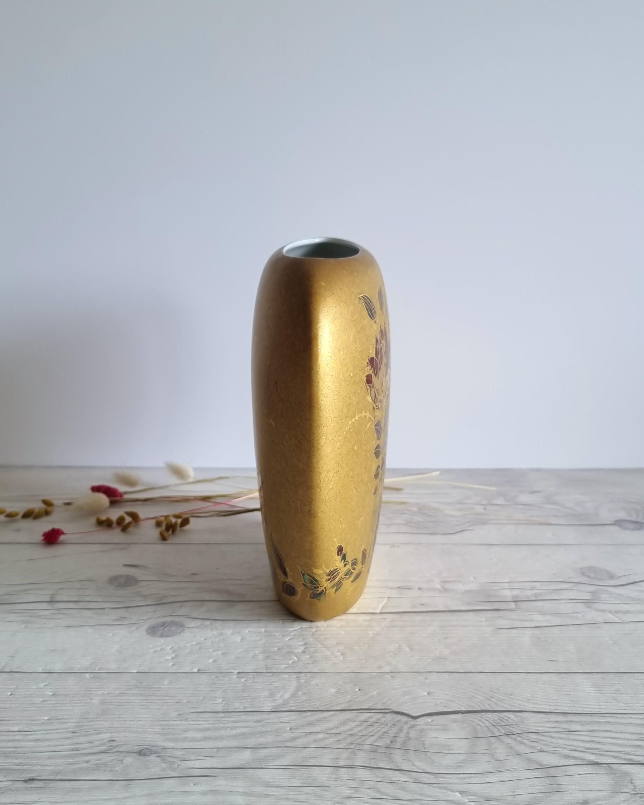 Bjorn Wiinblad for Rosenthal, Samuramat Series, Porcelain Goldfire Glaze Pillow 4