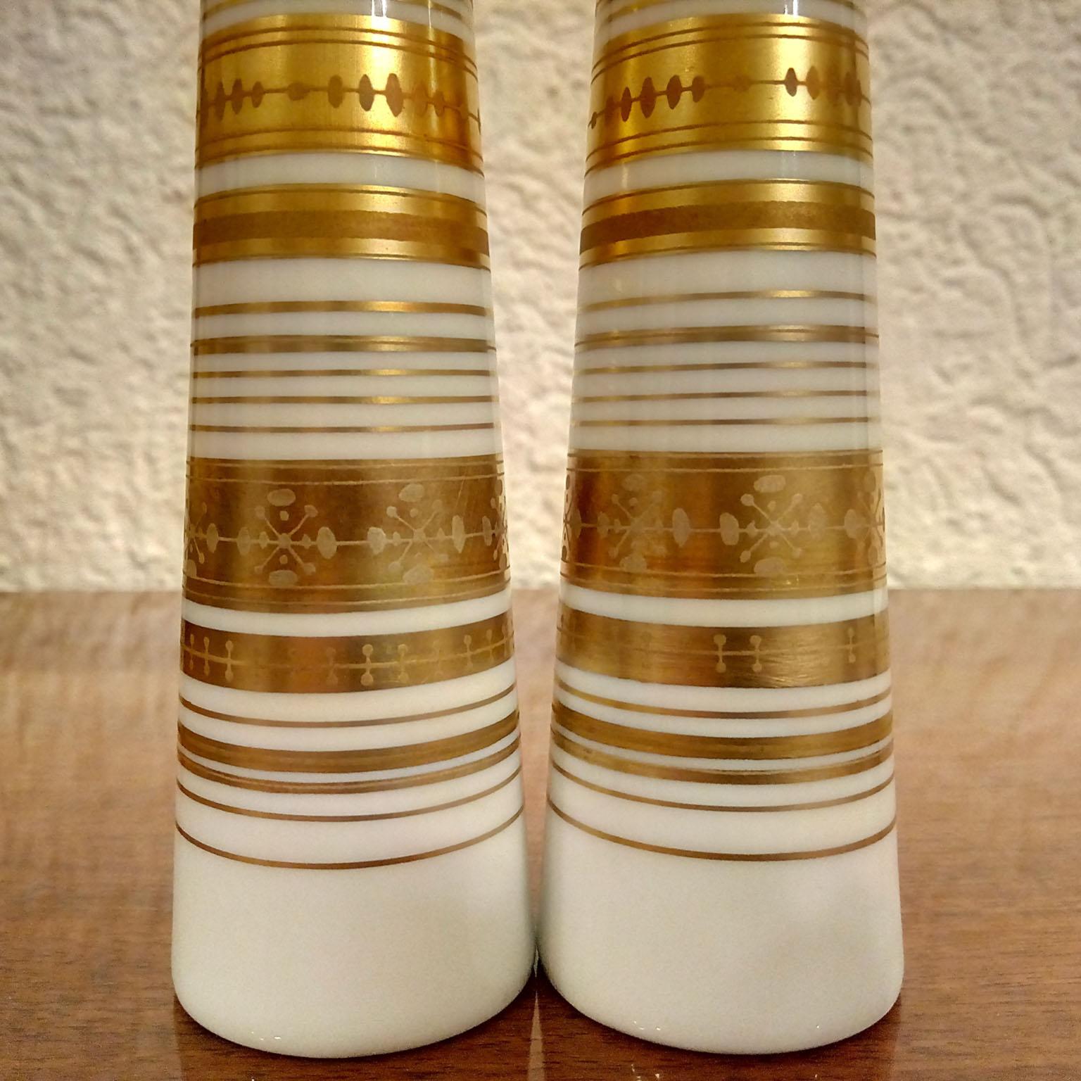Mid-Century Modern Bjorn Wiinblad for Rosenthal Studio Line, Pair of Porcelain Candlesticks