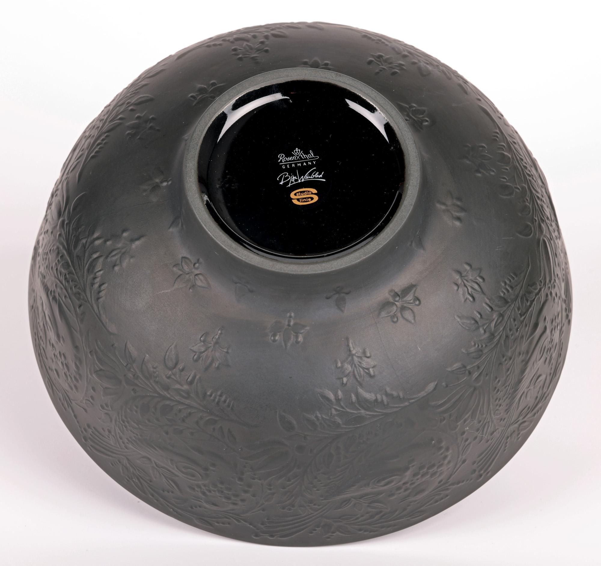 Bjorn Wiinblad for Rosenthal Studio-Linie Black Porcelain Bird Bowl 4
