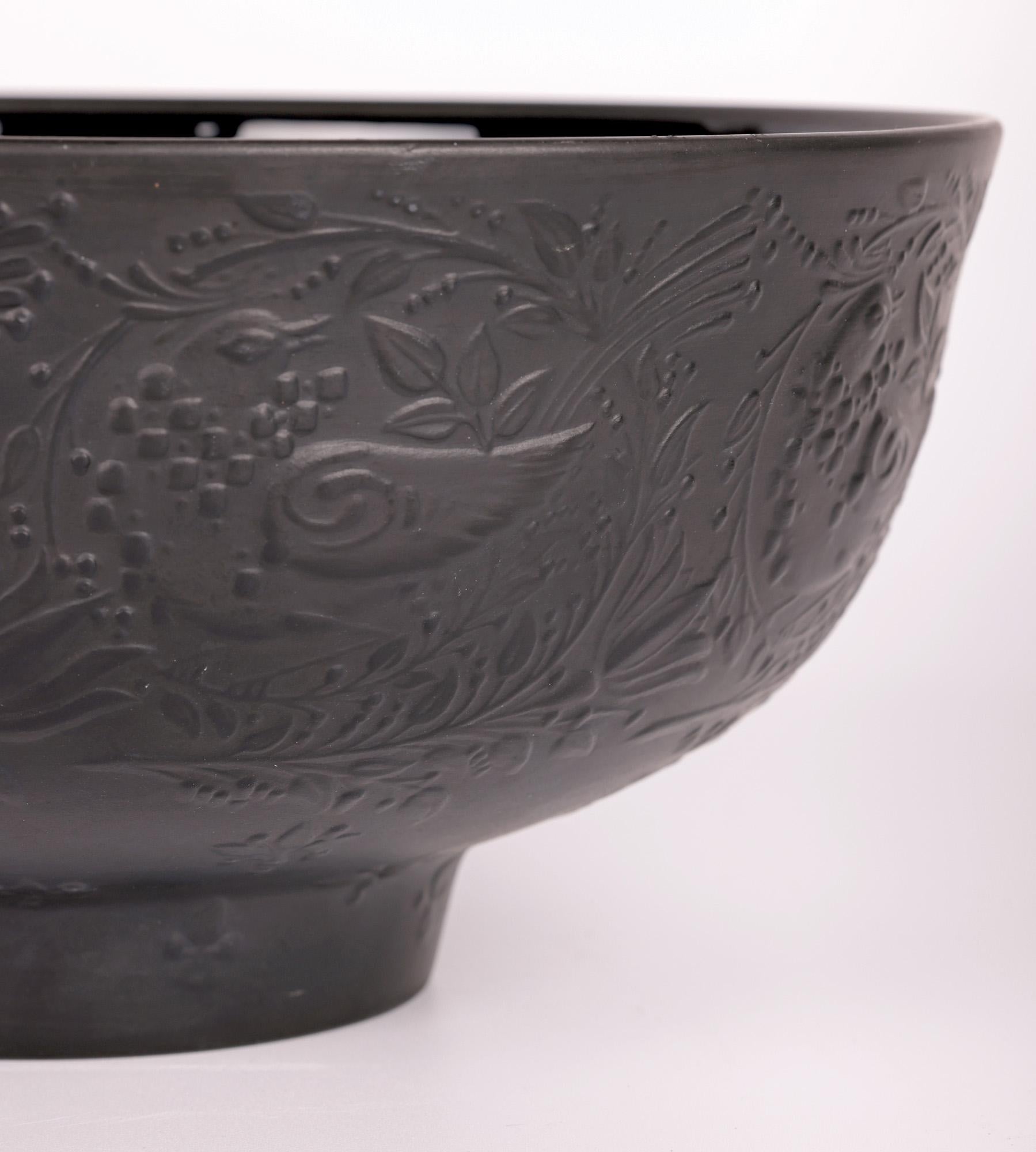 20th Century Bjorn Wiinblad for Rosenthal Studio-Linie Black Porcelain Bird Bowl