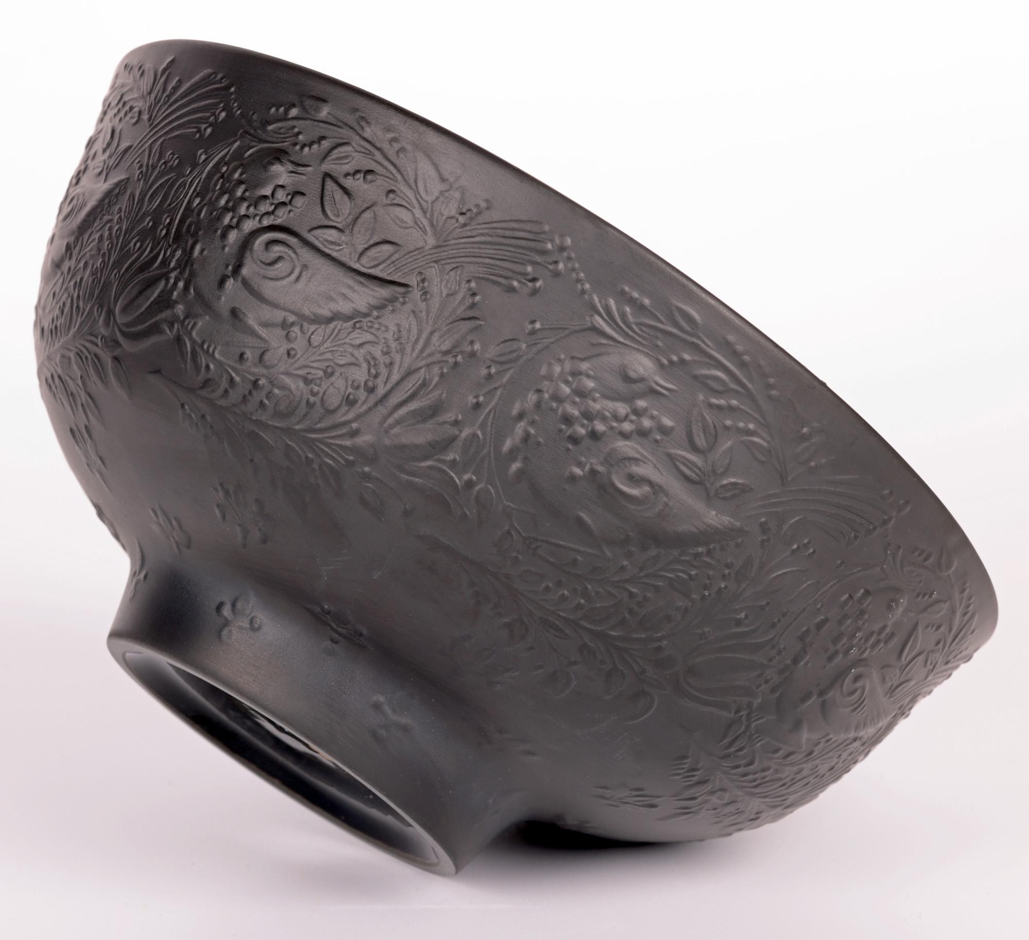 Bjorn Wiinblad for Rosenthal Studio-Linie Black Porcelain Bird Bowl 2
