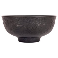 Bjorn Wiinblad for Rosenthal Studio-Linie Black Porcelain Bird Bowl