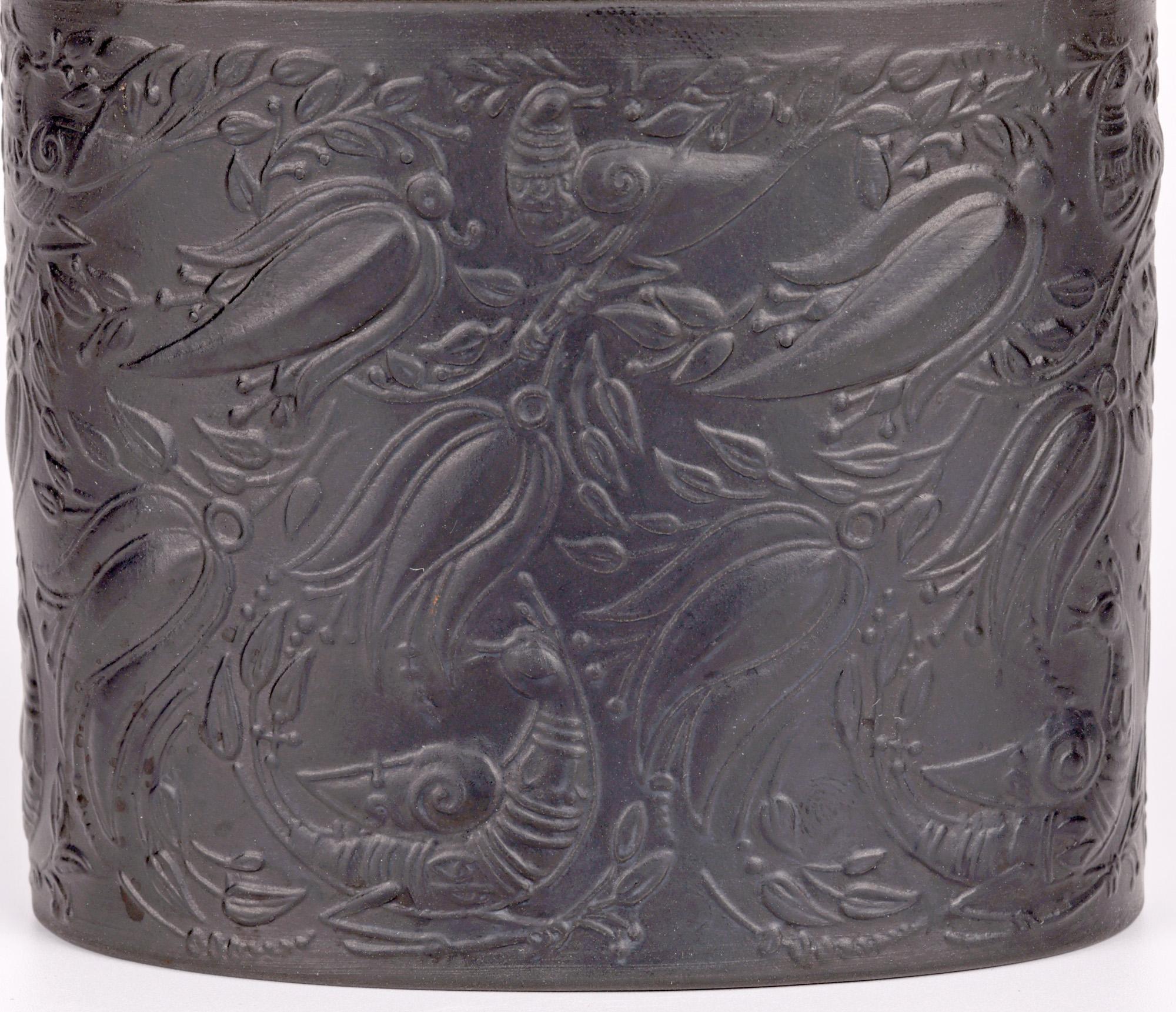 Mid-Century Modern Pot à oiseaux en porcelaine noire Bjorn Wiinblad pour Rosenthal Studio-Linie en vente