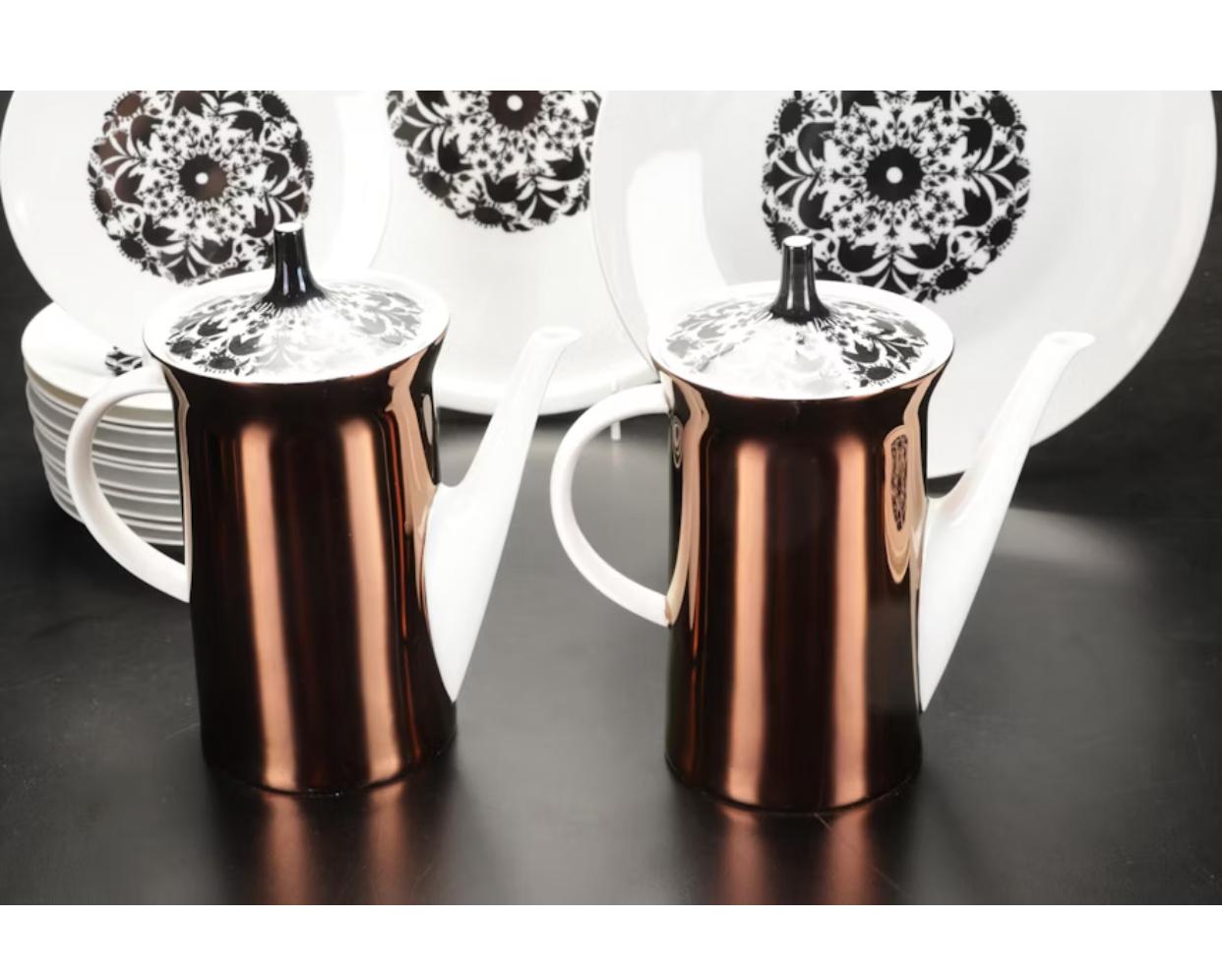 Bjorn Wiinblad für Rosenthal Studio Linie  Kupfer-Lüster-Couchtisch-Service im Angebot 13