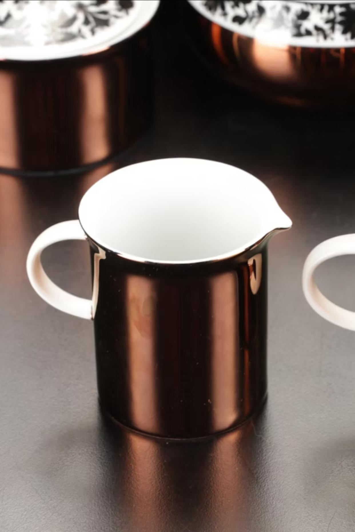 Bjorn Wiinblad für Rosenthal Studio Linie  Kupfer-Lüster-Couchtisch-Service im Zustand „Gut“ im Angebot in Chicago, IL